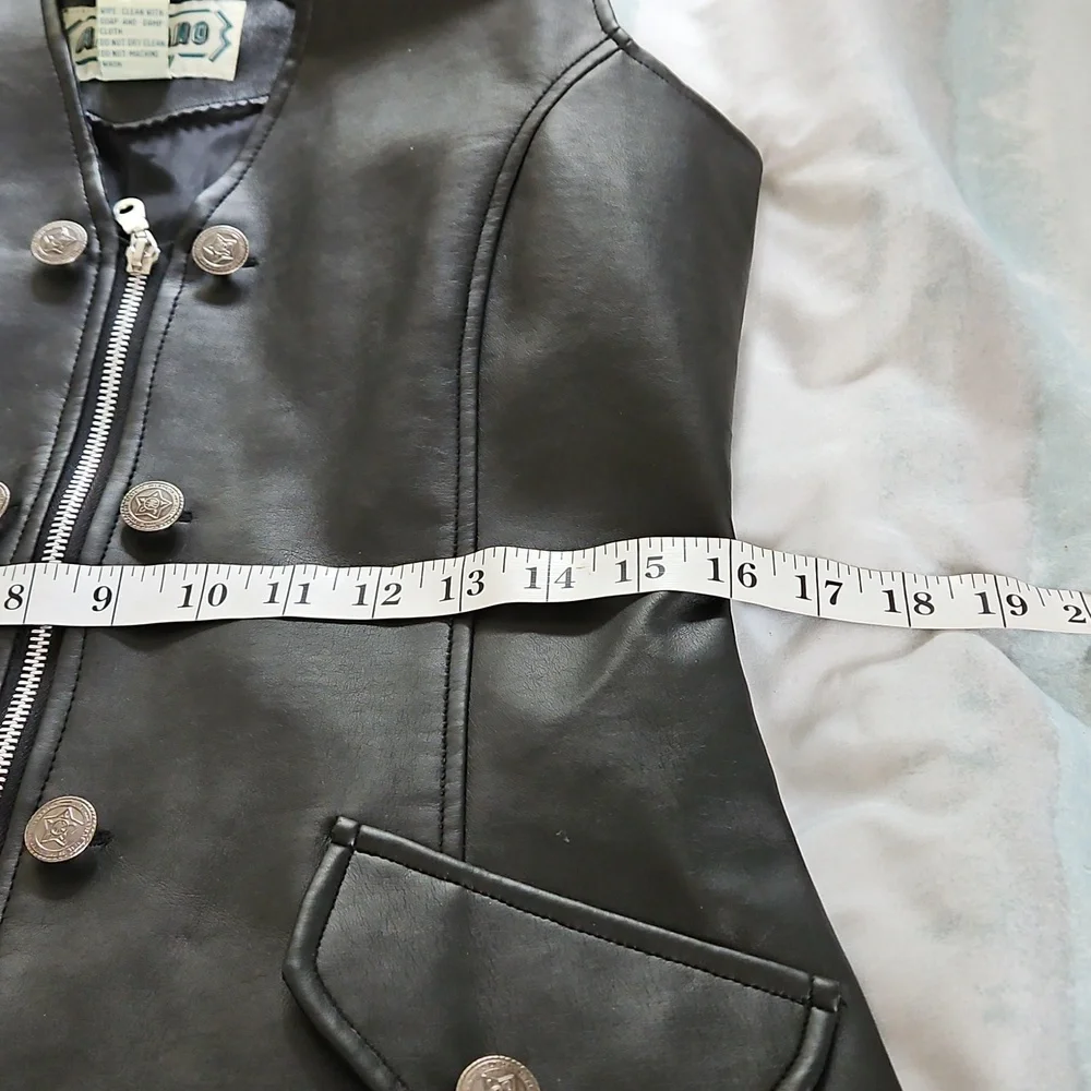 NWT Vintage AMILANO Vegan Long Vest Size M 11-12